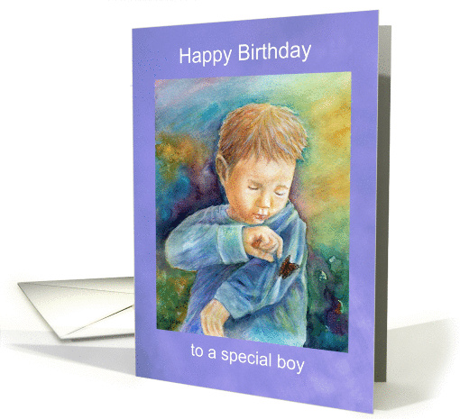 Boy's Birthday, Butterfly Catcher card (844789)