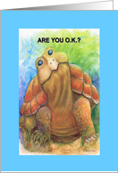 Are You O.K.? Cancer Encouragement for Friend of Cancer Patient card