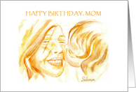 Happy Birthday, Mom, Sweet Kiss card