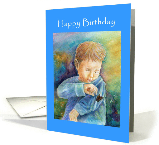 Happy Birthday, Butterfly Catcher card (905242)