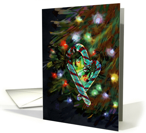 Candy Cane Heart Tree card (1202026)