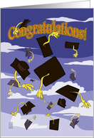 Graduation - Caps In The Air - Congratulations College Graduate! card