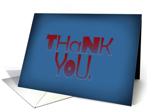 Thank You - in red & blue card (689885)