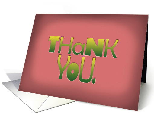 Thank You - in green & pink card (689886)