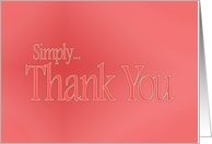 Simply Thank You in pink card