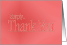 Simply Thank You in pink card
