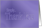 Simply Thank You -blue card