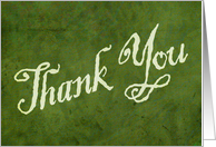 Thank You - parchment card