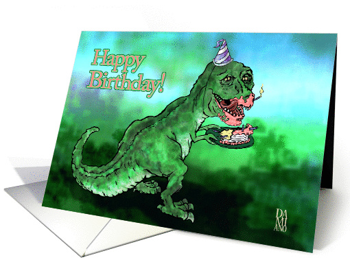 Dinosaur a snack card (870602)
