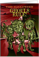 Halloween Cartoon Zombie card