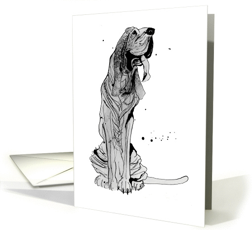 Happy Birthday, Baggy Bloodhound card (582614)