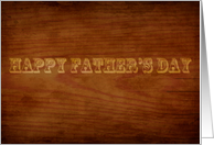 Belated Fathers Day Wood Grain Card