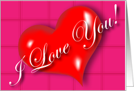 I Love You Candy Heart card