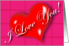 I Love You Candy Heart card