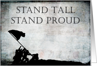Stand Tall, Stand Proud To Be An American card