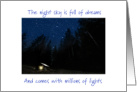 Night sky card