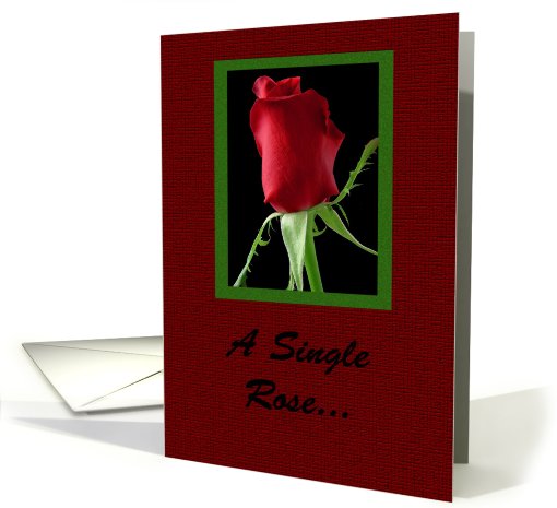 A Single Rose - Anniversary card (656820)