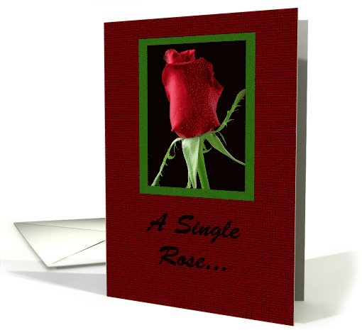 A Single Rose - Christmas Anniversary card (656823)