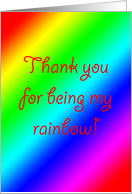 Thank You for Being My Rainbow card