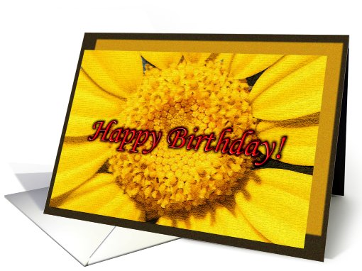 Yellow Flower Birthday card (725201)