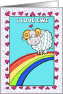 I Love Ewe card