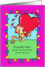 Thank you from Bottom of my Heart card