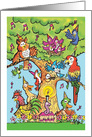 Bird Lover’s Birthday in Colorful Cute Cartoon Style card