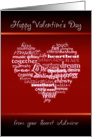 Happy Valentine’s Day From Secret Admirer - Heart card