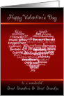 Happy Valentine’s Day Great Great Grandma and Great Grandpa - Heart card