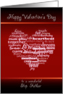 Happy Valentine’s Day Step Father - Heart card