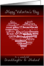 Happy Valentine’s Day Granddaughter and Husband - Heart card