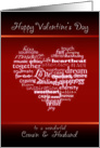 Happy Valentine’s Day Cousin and Husband - Heart card