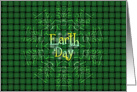 Happy Earth Day - Green Weave Pattern card
