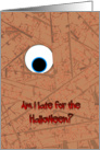 Am I late for the Halloween - One-eyed Mummy card