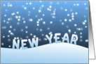 New Year - Snow card