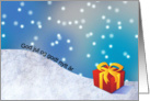 Norwegian Christmas and New Year Greetings - Gift and Snow card