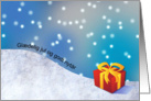 Danish Christmas and New Year Greetings - Gift and Snow card