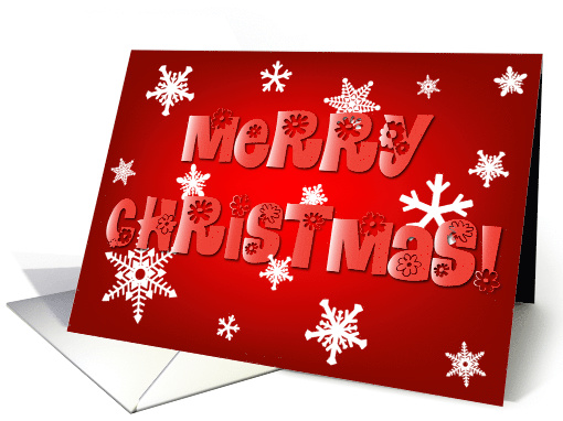 Merry Christmas - Snowflakes card (717392)