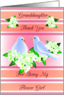 Granddaughter Thank You For Being My Flower Girl - Doves and Fresia card