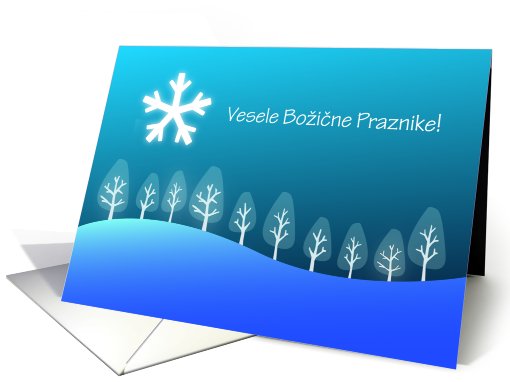 Slovenian Merry Christmas - Vesele Bozicne Praznike card (723312)
