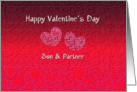 Son and Partner Happy Valentine’s Day - Hearts card