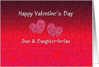 Son and Daughter-in-law Happy Valentine’s Day - Hearts card
