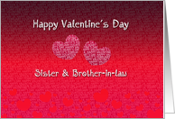 Sister and Brother-in-law Happy Valentine’s Day - Hearts card