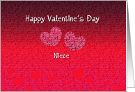Niece Happy Valentine’s Day - Hearts card