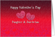 Daughter and Son-in-law Happy Valentine’s Day - Hearts card