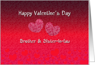 Brother and Sister-in-law Happy Valentine’s Day - Hearts card