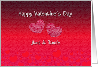 Aunt and Uncle Happy Valentine’s Day - Hearts card
