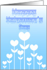 Happy Valentine’s Day - Growing Hearts in Powder Blue card