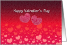 Happy Valentine’s Day With Love - Red and Pink Hearts card