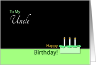 Happy Birthday Uncle - Cake and Candles card